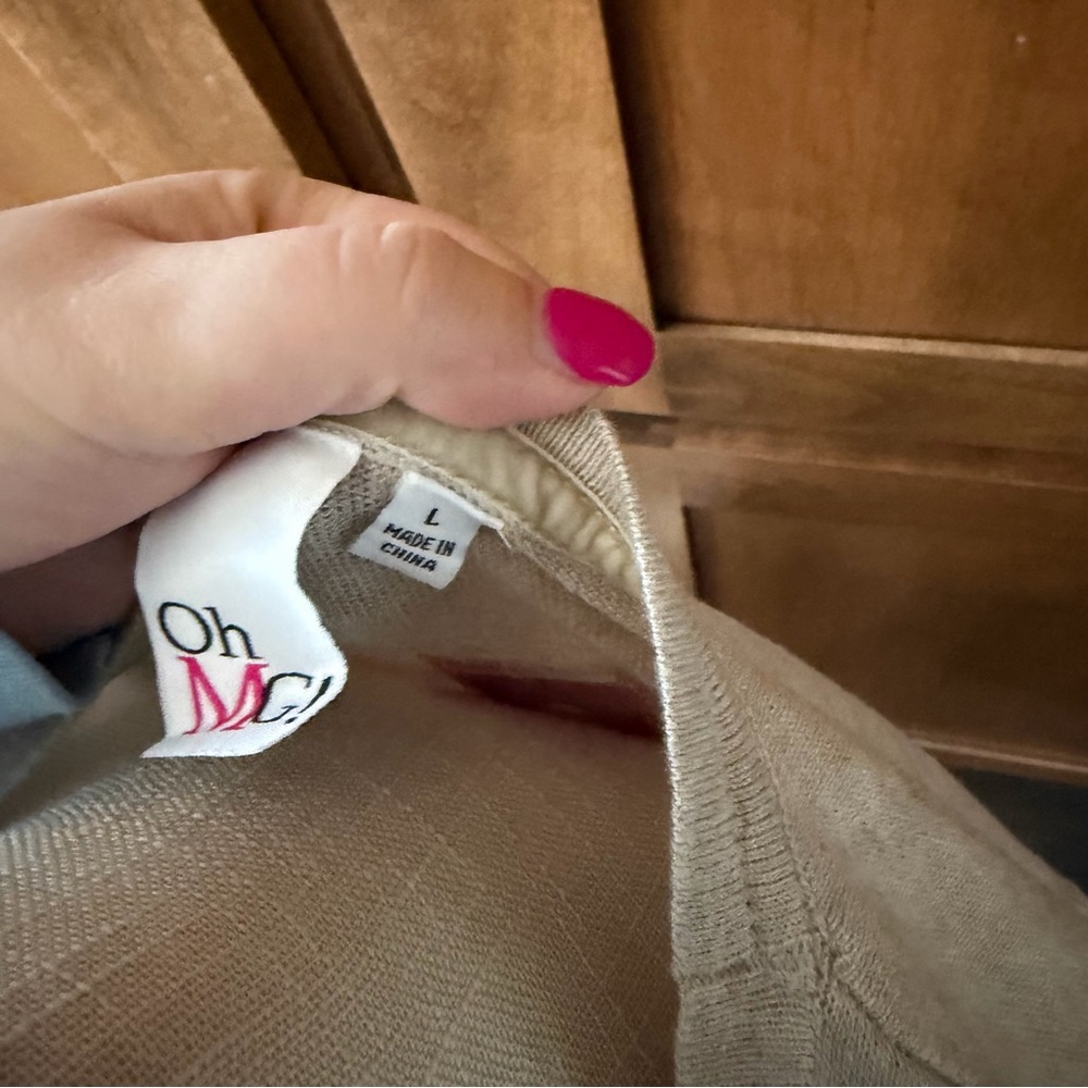 Ohmg! || beige v neck knit cardigan - Picture 5 of 8